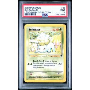 PSA 9 MINT Bulbasaur 68/110 Pokémon 2002 Legendary Collection Non Holo Common